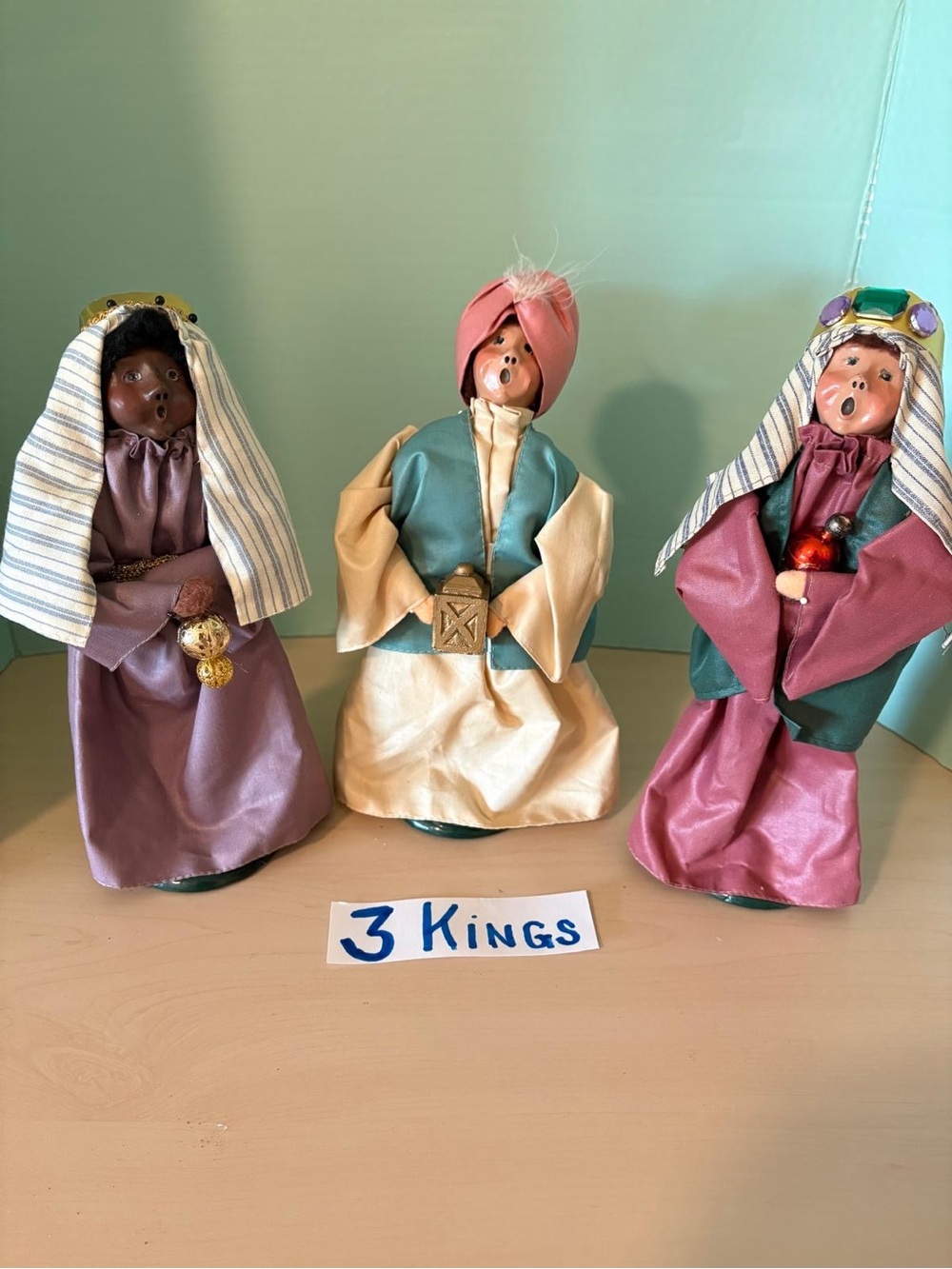 Byers’ Carolers Vintage 3 Wise Men Nativity Set Christmas Decor